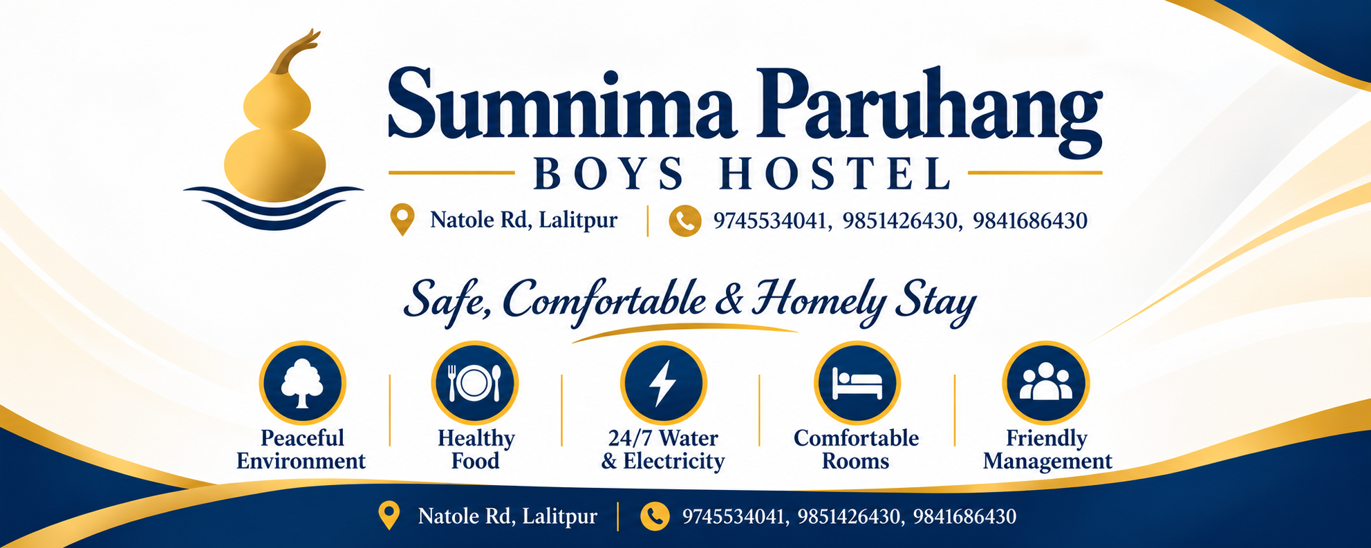 Sumnima Paruhang Boys Hostel banner design